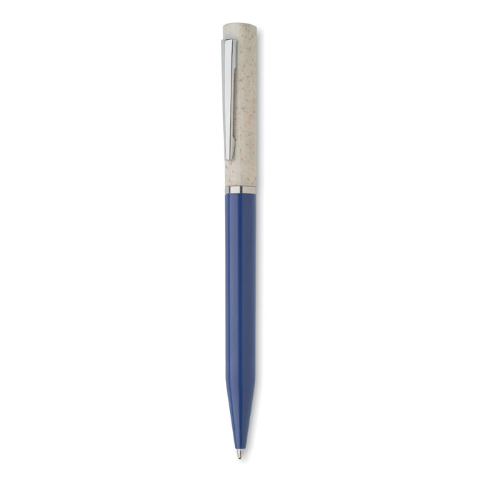 Stylo bille publicitaire paille de blé et ABS MAIPEN Blanc / Bleu